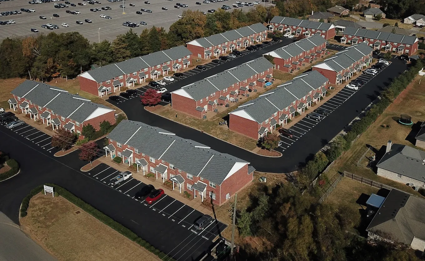 Aerial view of Mill Creek Townhomes
